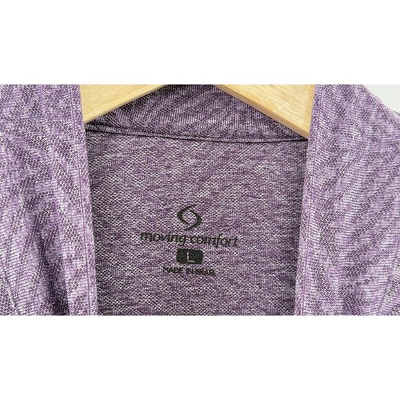 Moving Comfort Large 1/2 Zip Pullover Purple Active Lightweight Stretchy Runs Sm - Picture 10 of 10